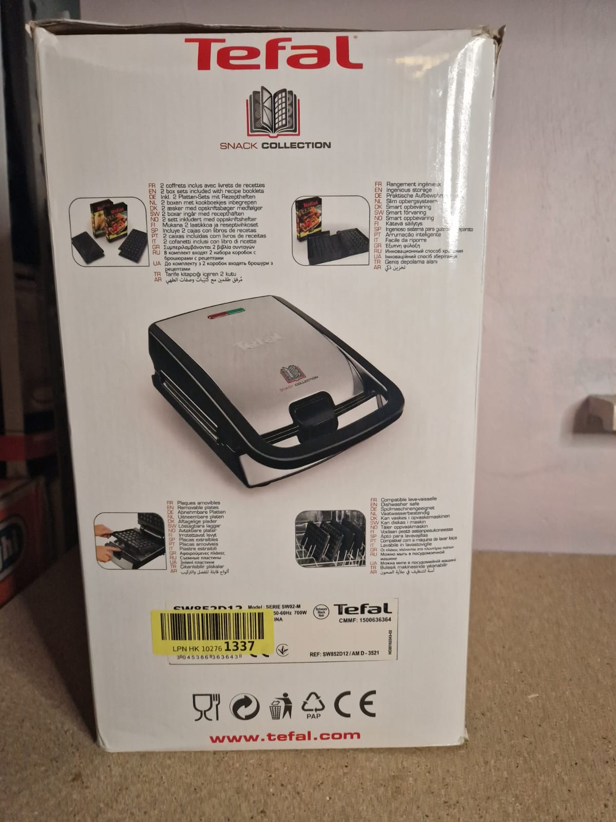 Tefal Snack Collection Antihaftbeschichtete 12 Platten
