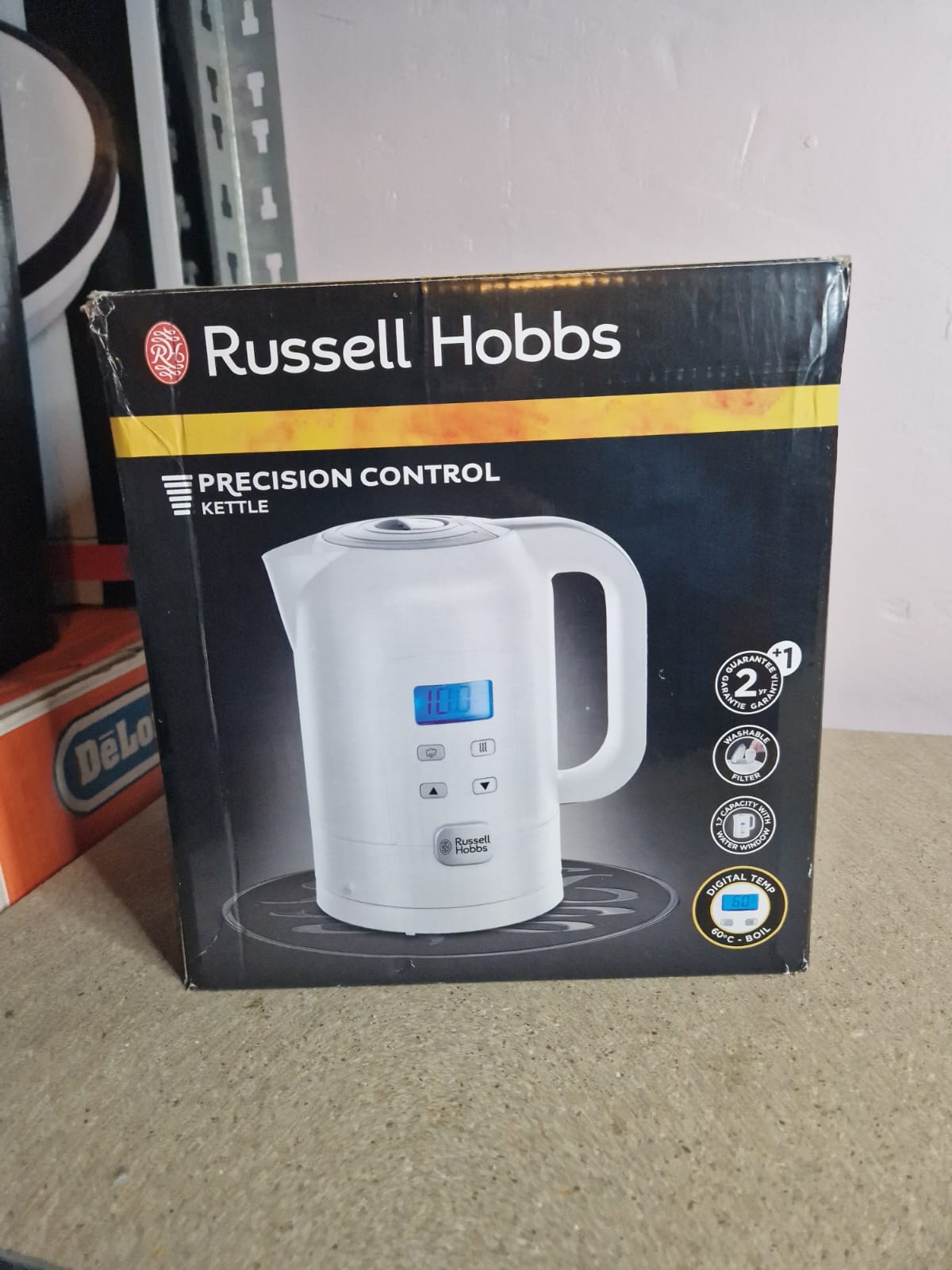 Russell Hobbs Wasserkocher LCD Display Warmhaltefunktion 1,7L 2200W