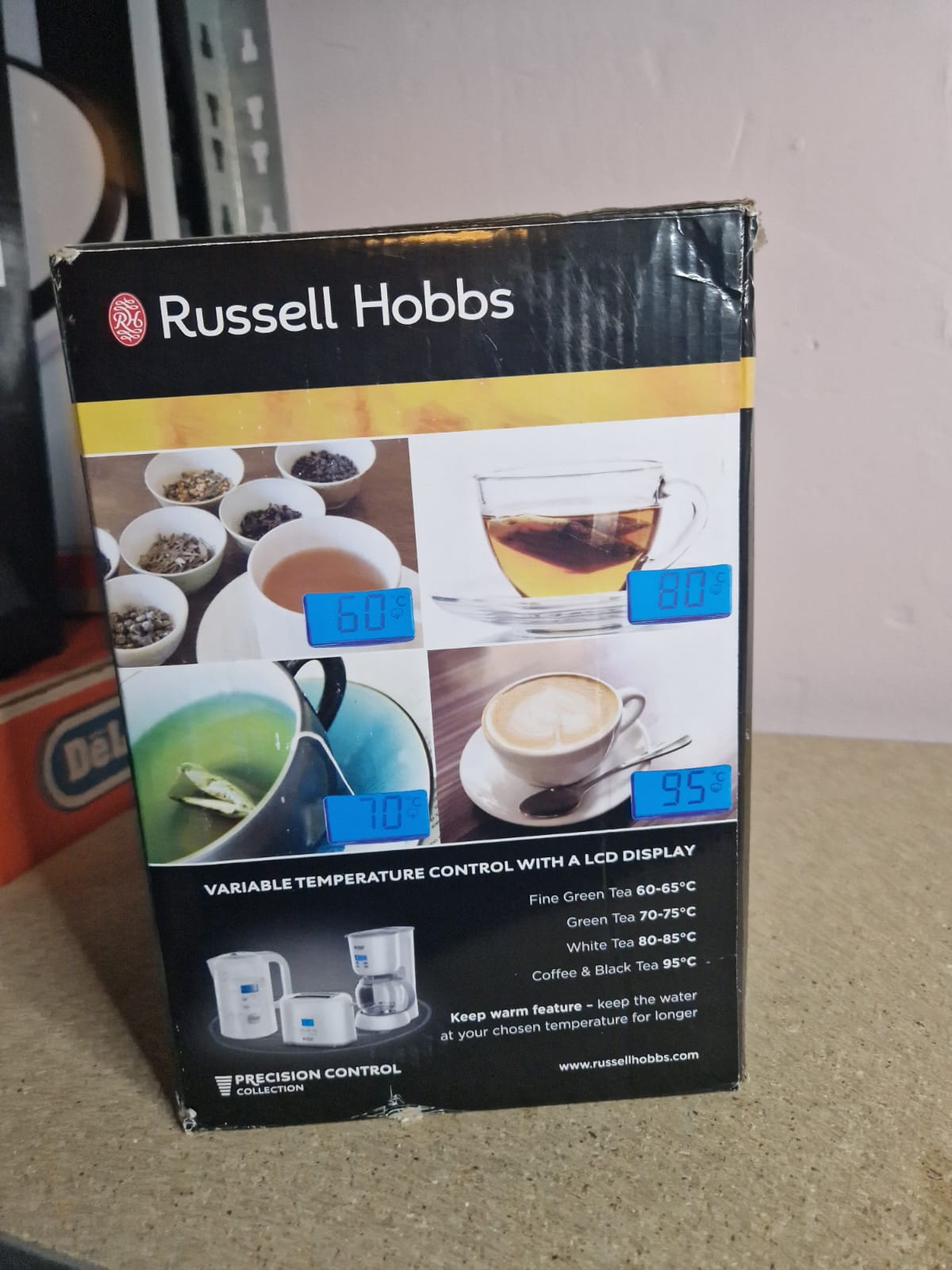 Russell Hobbs Wasserkocher LCD Display Warmhaltefunktion 1,7L 2200W