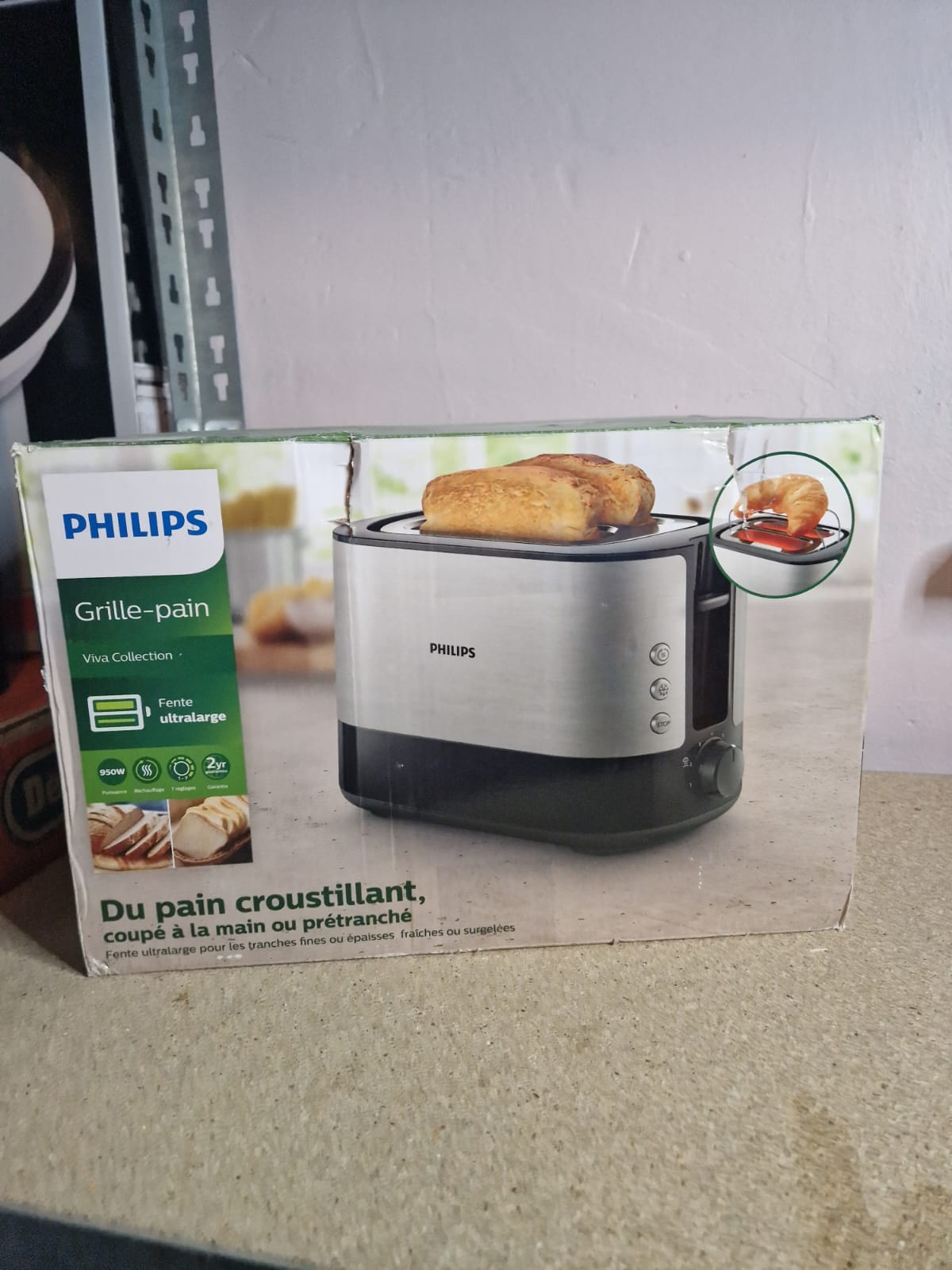 Philips Toaster 7 Stufen Auftaufunktion Abschaltautomatik 950W