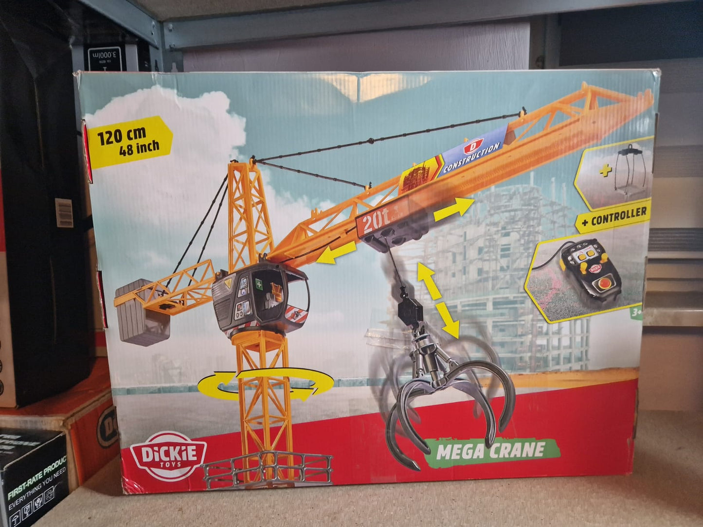 Dickie Toys Mega Crane 120cm Hoch Kabelgesteuert