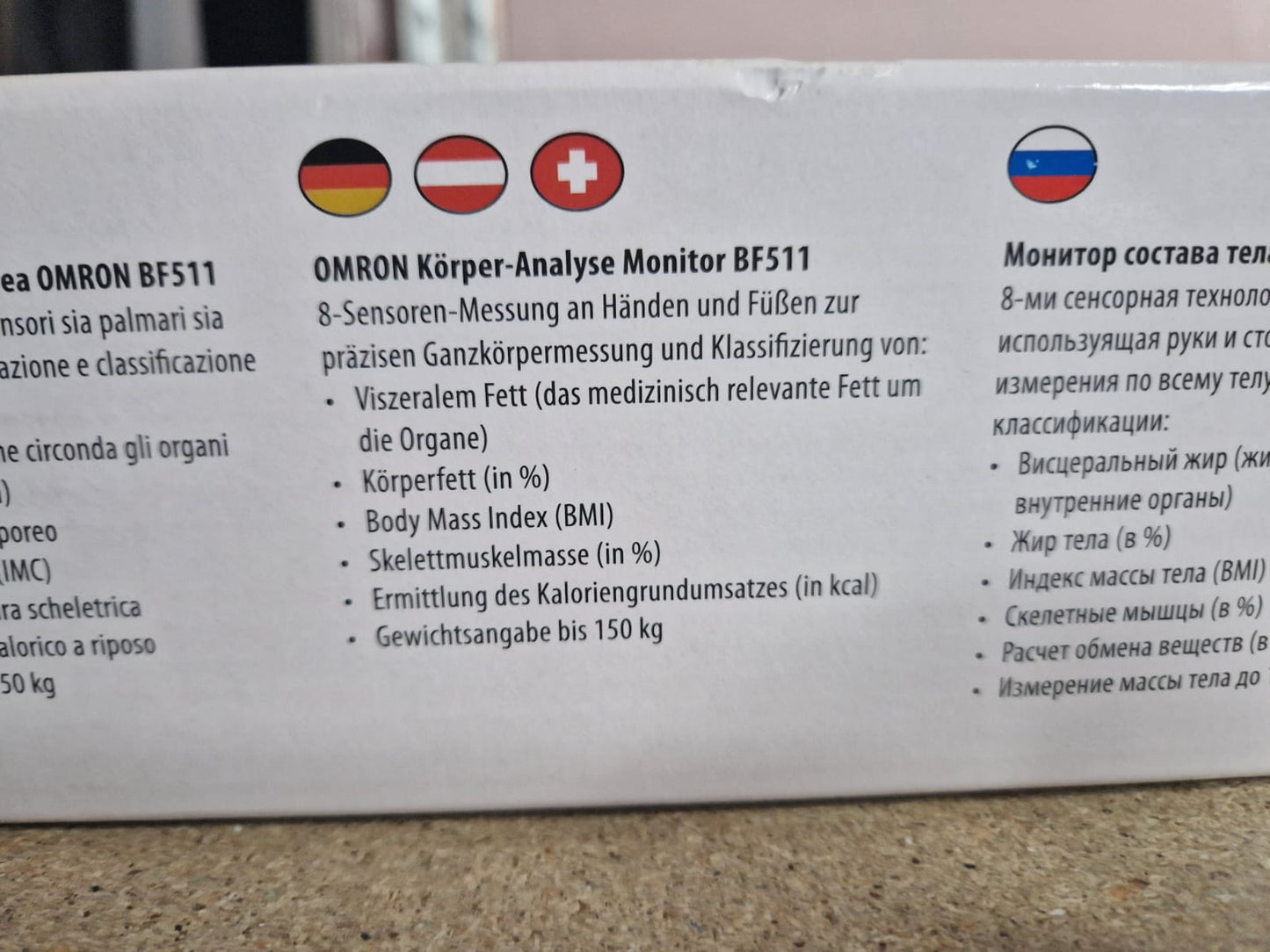 OMRON Ganzkörperanalyse Waage Hand zu Fußmessung