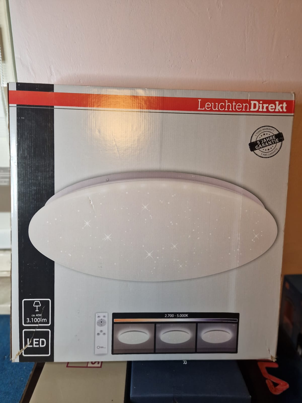 Leuchten Direkt LED Deckenleuchte & Fernbedienung