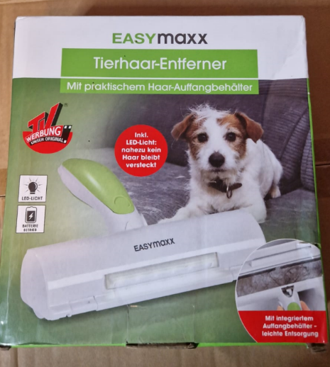 Fusselrolle für Tierhaare mit integriertem Licht und Vibration EASYmaxx NEU *