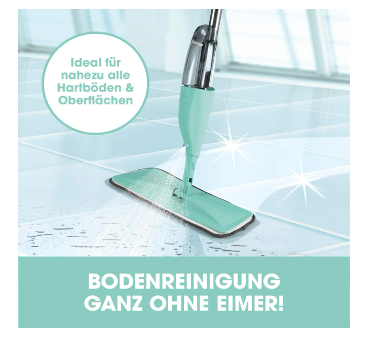 CLEANmaxx Spray-Mopp | Bodenwischer + Sprühfunktion 600ml Tank