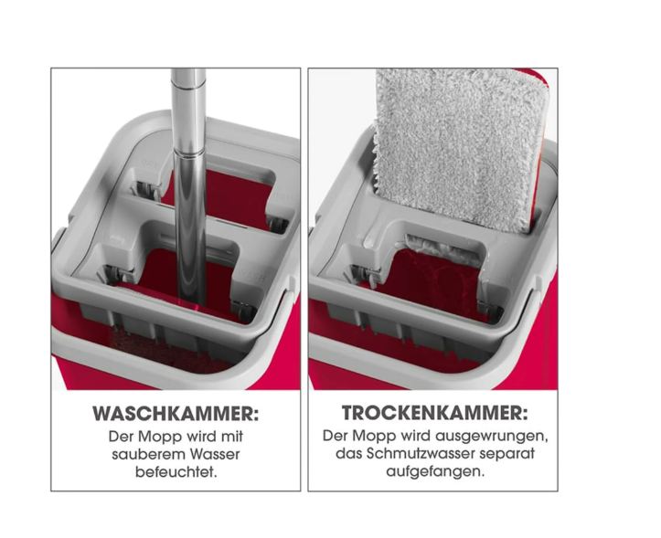 CLEANmaxx Komfort-Mopp 2 Kammern-System