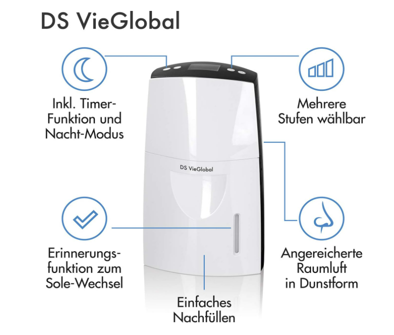 DS VieGlobal Thermalsole-Verdunster Luftbefeuchter