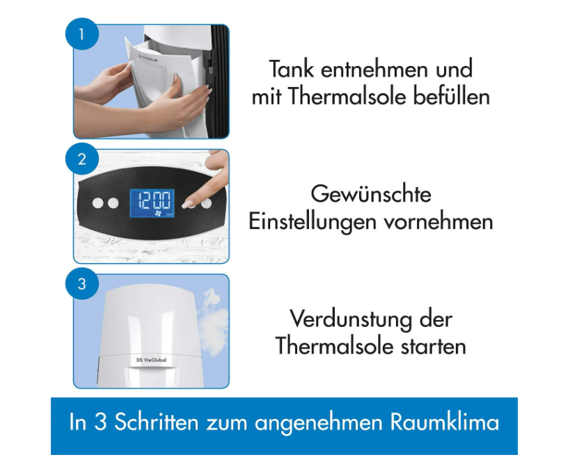 DS VieGlobal Thermalsole-Verdunster Luftbefeuchter