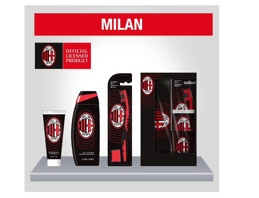 AC Milan Geschenkset zur Mundhygiene ORAL KIT MILAN