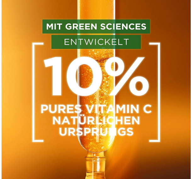 Garnier Nachtserum mit Vitamin C Gegen dunkle Flecken und müde Haut Vegan