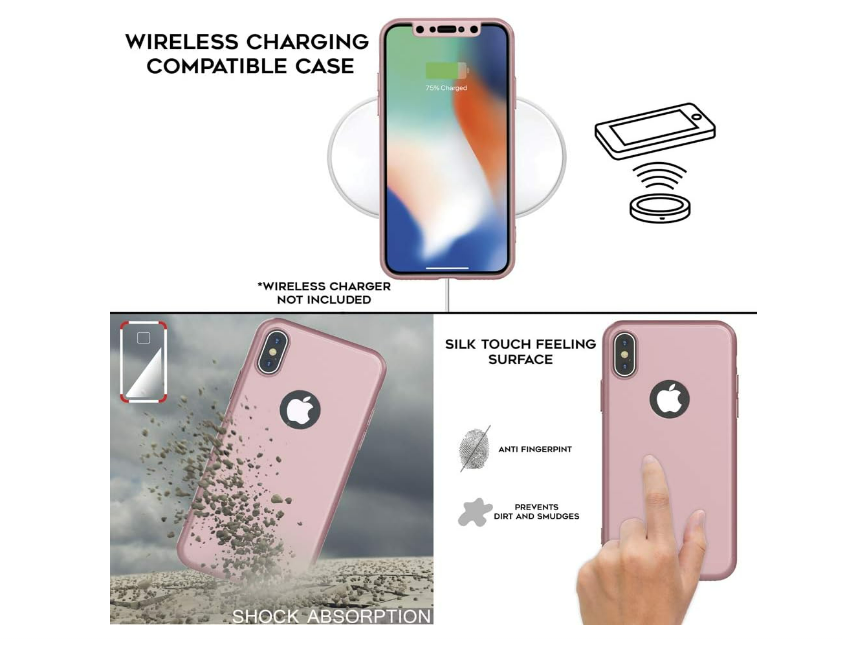 NALIA 360° Handyhülle kompatibel mit iPhone X XS