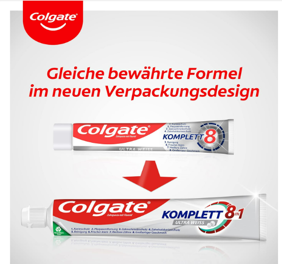 Colgate Zahnpasta Komplett Ultra Weiss 10x75 ml