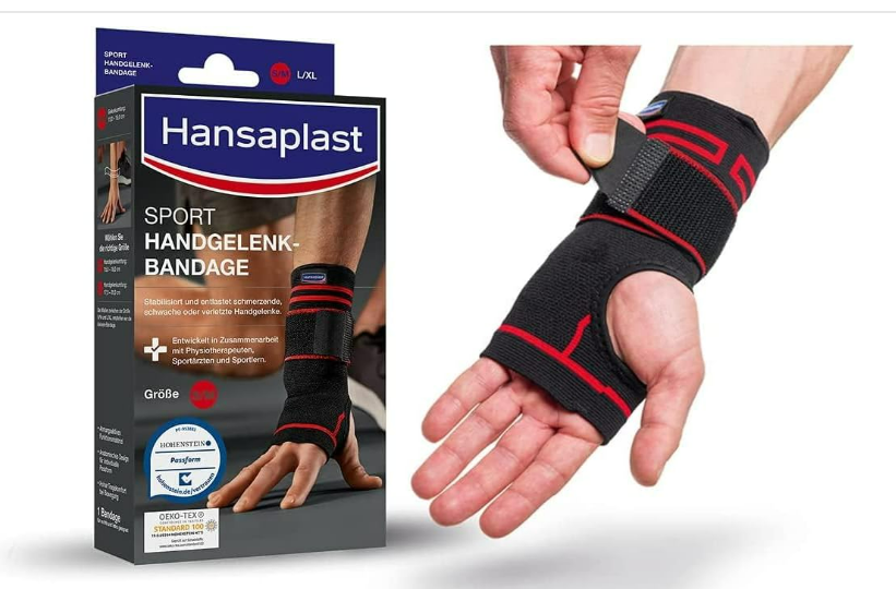 Hansaplast Sport Handgelenk-Bandage - Größe S/M - Gelenkumfang 15,0 – 18,0 cm