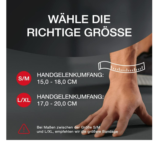 Hansaplast Sport Handgelenk-Bandage - Größe S/M - Gelenkumfang 15,0 – 18,0 cm