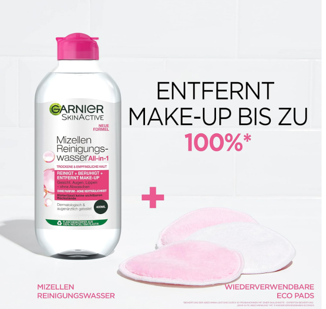 Garnier Mizellen Reinigungswasser All-in-1 Reinigung 3 x 400ml