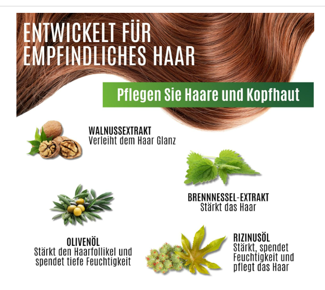Herbal Time Natürliche Haarfarbe mit Henna Farbe Kastanie Nº 5