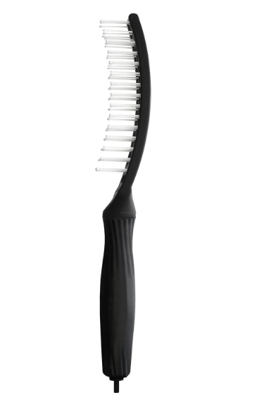Olivia Garden - Fingerbrush - Nylonborsten - Medium - Schwarz