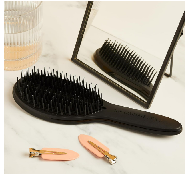 Tangle Teezer Ultimate Styler Black - Glättungsbürste für müheloses und frizzfreies Haarstyling