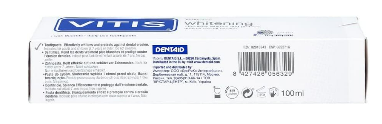 Vitis Whitening Zahnpasta 100 ml
