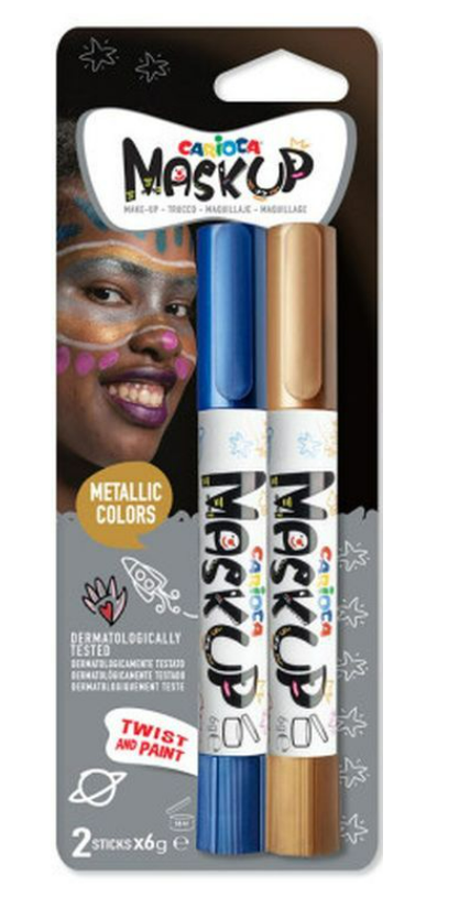 Carioca- Maskup Stifte – Metallic, Blau und Gold