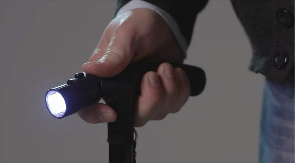 Magic Cane Gehstock mit LED LED-Licht, Höhe verstellbar Höhe, zusammenklappbar