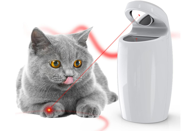 Katzen Federspielzeug - Interaktives Spielzeug für Katzen, automatisch rotierend