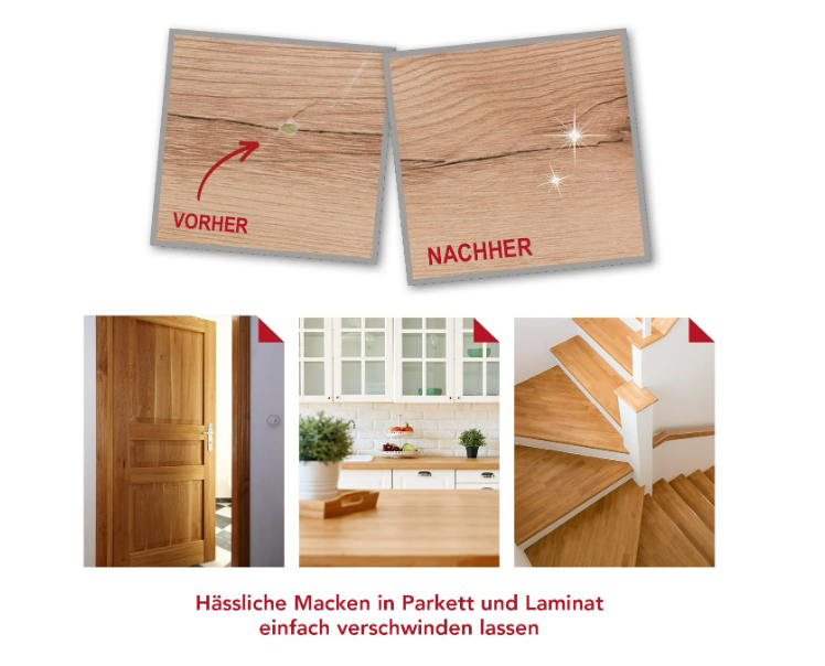 EASYmaxx Reparatur-Set Repair Kit Laminat und Parkett - 19-tlg.