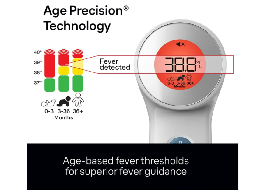 Braun Healthcare BNT400EE No Touch + Touch Thermometer mit Altersgenauigkeit