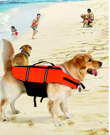 Poppypet reflektierende Rettungsweste für Hunde Größe L