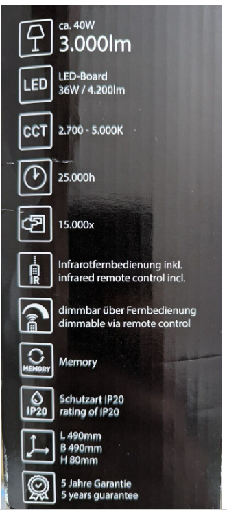 LED-Deckenleuchte Sternenhimmel