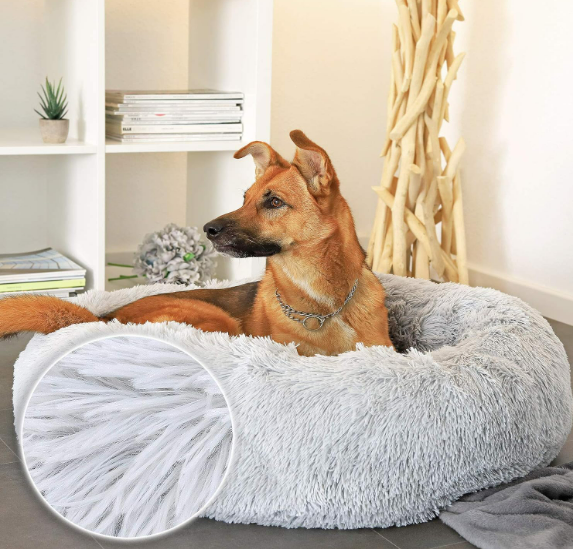 Plüsch Hunde und Katzen Bettchen XL XXL Grau XXL Rosa
