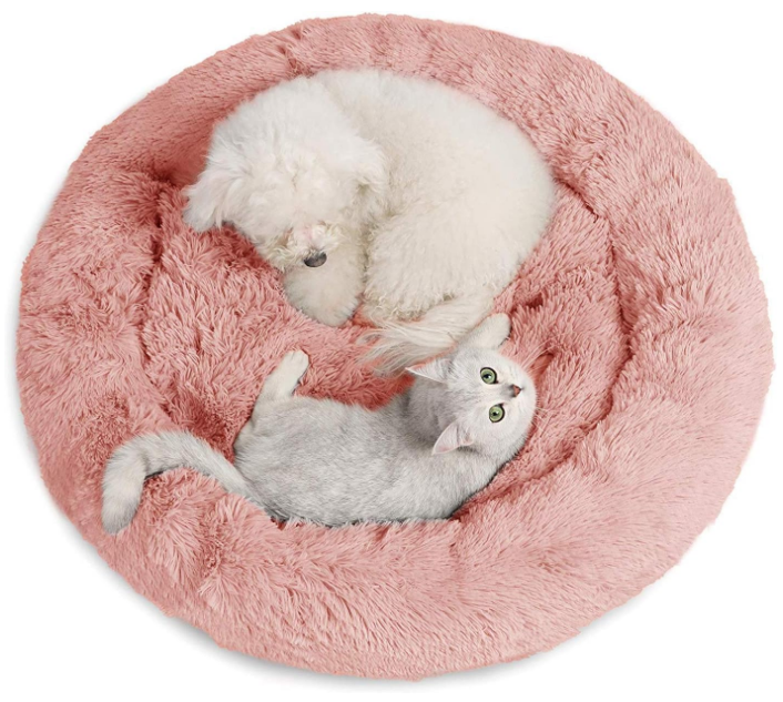 Plüsch Hunde und Katzen Bettchen XL XXL Grau XXL Rosa