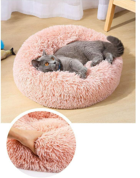 Plüsch Hunde und Katzen Bettchen XL XXL Grau XXL Rosa