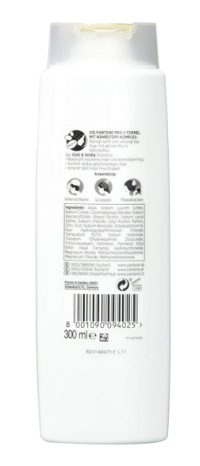 Pantene Pro-V Glatt & Seidig Shampoo 4 x 300ml