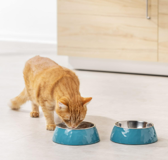 Navaris 2x Edelstahl Futternapf Hund u. Katze