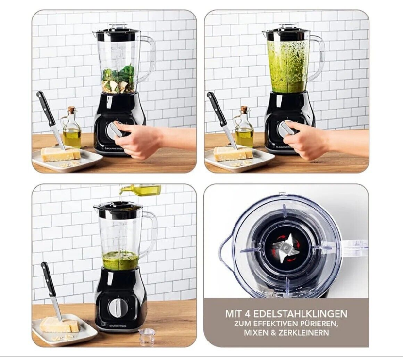 GOURMETMAXX Standmixer 350W - Black
