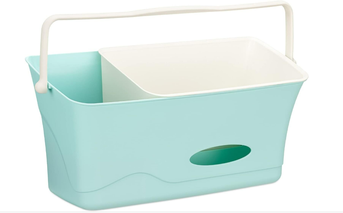 Wickeltisch Organizer in Mintgrün - Praktischer Behälter für Wickelkommode
