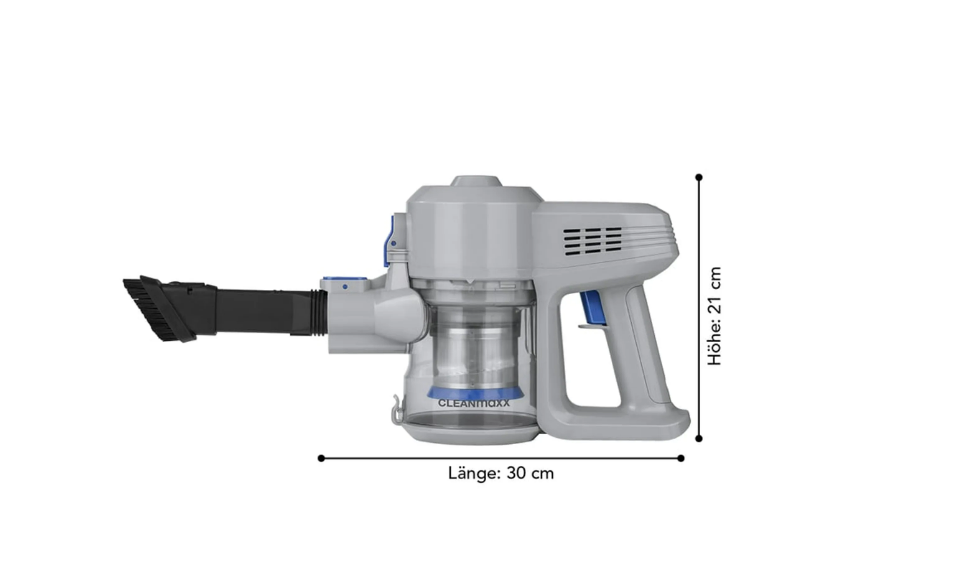 CLEANmaxx Akku-Zyklon-Staubsauger 22,2V - hellgrau/blau