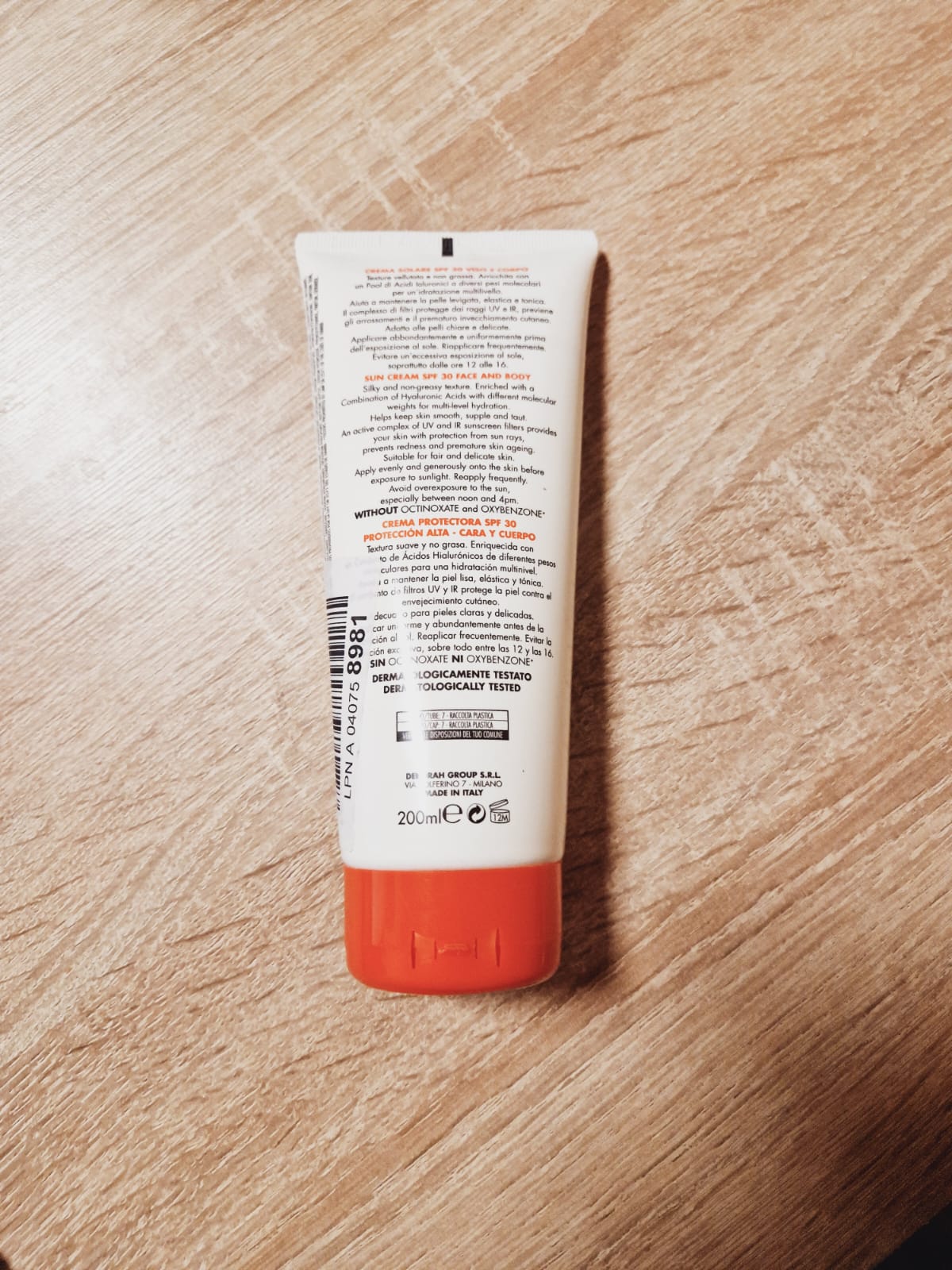 Laboratori Deborah Group DERMOLAB Sonnencreme mit SPF 30 - 200 ml