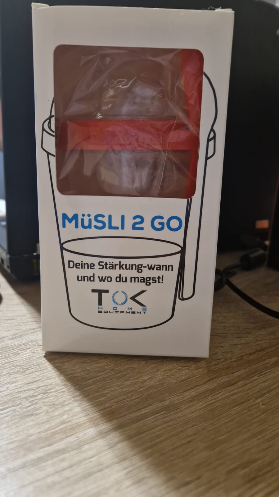 TOK® Müslibecher to go Joghurt/ Müslibecher Togo mit Löffel komplett dicht, BPA frei