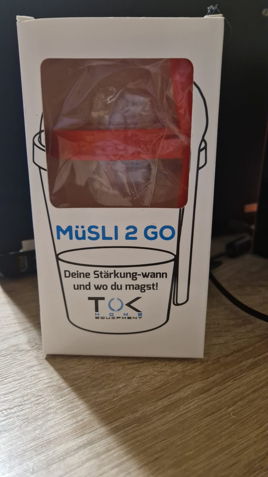 TOK® Müslibecher to go Joghurt/ Müslibecher Togo mit Löffel komplett dicht, BPA frei