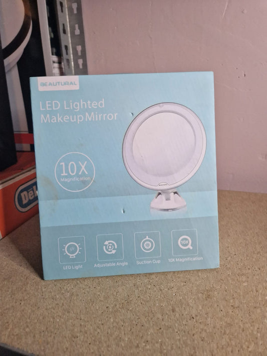 BEAUTURAL LED Makeup Spiegel 10x Vergrößerung