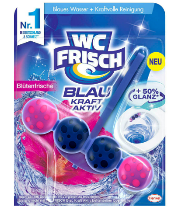 WC FRISCH BLAU KRAFT AKTIV - WC-Duftspüler Blütenfrische - 9Stk Henkel