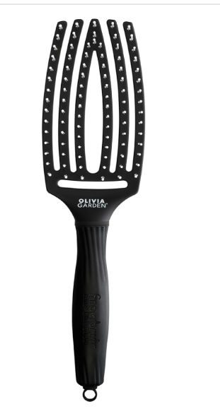 Olivia Garden - Fingerbrush - Nylonborsten - Medium - Schwarz