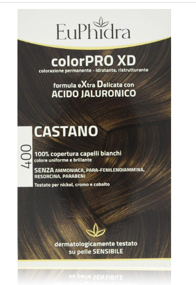 Euphidra Colorpro XD Permanente Färbung mit Hyaluronsäure, Kastanie - 190 g